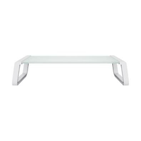 Suporte para Monitor Trust Monta, Vidro Temperado, Base Elevada, Organizador de Mesa, Branco - 25351