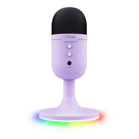 Microfone Gamer GXTrust 234P Yunix RGB, USB Compacto, Setup Purple, Roxo - 25375