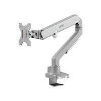 Suporte de Mesa para Monitor de 17" a 32" AOC AM200, Ajustes com Mola Mecânica, Prata Fosco e Branco - AM200H1