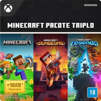 Gift Card Bundle Minecraft: Pacote Triplo - Windows, Digital para Download
