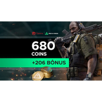 Garena Delta Force - 680 Delta Coins + Bônus de 206