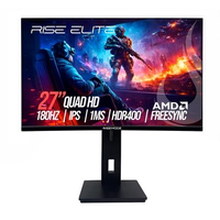 Monitor Gamer Rise Mode Prime 27", QHD, 180Hz, 1ms, IPS, FreeSync, HDR 400, HDMI e DP, Altura Ajustável, Preto - RM-MOGL-27F1802K-B