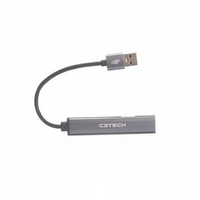 HUB C3Tech USB 3.0, para 1x USB 3.0, 1x USB 2.0, 2x USB-C 2.0, Alumínio - HU-330SI