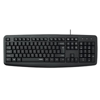 Teclado Rapoo NK2600, 104 Teclas de Membrana, Teclas Multimídia, Resistente a Líquidos, USB, Preto- NK2600