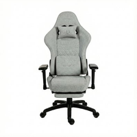 Cadeira Gamer Husky Tempest 4D, Até 145kg, Braços 4D, Almofadas, Reclinável 150º, Tecido, Descanso para Pés, Cinza Tecido - HCG700CZT4D