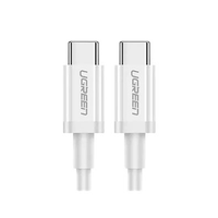 Cabo Tipo C para Tipo C Ugreen, 2.0, 1m, Branco - UG-60518