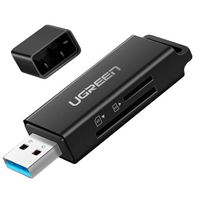 Leitor de Cartão Ugreen, Portátil, USB 3.0 para SD e TF - UG-40752