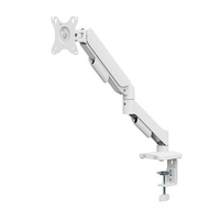 Suporte de Mesa Articulado Bluecase Ergo Flexy para Monitor, 17" a 32", com Portas USB, Suspensão Mecânica, Até 9kg, Branco - BSMTS01U-1WBX