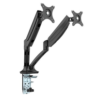 Suporte de Mesa Articulado para 2 Monitores de 10"" a 27"" FlexiSpot F7D, Ajustes com Pistão a Gás, VESA, Preto - F7DB