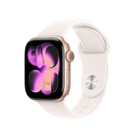 Apple Watch Series 11 GPS, Caixa Cor de Ouro Rosa de Alumínio de 42 mm, Pulseira esportiva blush-clara, Tamanho P/M - MEU04AM/A