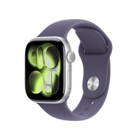 Apple Watch Series 11 GPS + Cellular, Caixa Prateada de Alumínio de 42 mm, Pulseira Esportiva Roxo-névoa, Tamanho P/M - MF8H4AM/A