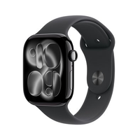 Apple Watch Series 11 GPS + Cellular, Caixa Preta Brilhante de Alumínio de 46 mm, Pulseira esportiva Preta, Tamanho M/G - MFC44AM/A