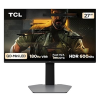 Monitor Gamer TCL QD Mini LED 27", QHD, 180Hz, 1ms, HDR 600, Altura Ajustável - 27G64