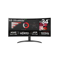 Monitor Gamer Curvo LG UltraWide 34"", QHD, 100Hz, 5ms, VA, FreeSync, HDR 10, Preto - 34WR50QK-B