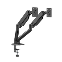 Suporte de Mesa Articulado para 2 Monitores de 17" a 32" Elements Audaz Duo, com Pistão a Gás, Preto - 72141