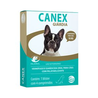 Vermífugo Canex Giárdia para Cães - 4 comprimidos