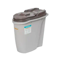 Porta-ração Dispenser Home Plast Pet Cinza