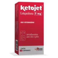 Anti-inflamatório para Cães e Gatos Ketojet 5 mg - 5 comprimidos