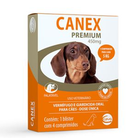 Vermífugo Canex Premium 450mg Cães - 4 comprimidos