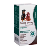 Duotrill 150mg Antimicrobiano para Cães - 10 comprimidos