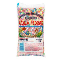 Cascalho para Aquário Quartzo Nº 2 Aqua Pedras Misto - 1 kg