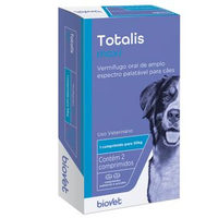 Vermífugo Totalis Maxi para Cães - 2 comprimidos