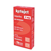 Ketojet 5mg Anti-inflamatório para Cães e Gatos - 10 comprimidos