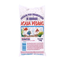 Cascalho para Aquário Quartzo Nº 2 Aqua Pedras Branco - 1 kg
