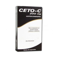 Ceto-C 200mg Antifúngico Cães e Gatos - 20 comprimidos