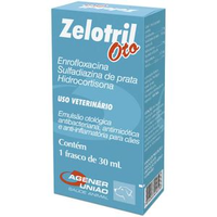 Zelotril Oto Emulsão Otológica para Cães - 30ml