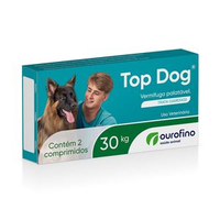 Vermífugo Top Dog para Cães 30kg - 2 comprimidos
