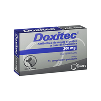 Doxitec 200mg Antibiótico para Cães e Gatos - 16 comprimidos