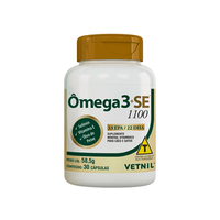 Ômega 3+SE 1100 Suplemento Cães e Gatos - 30 cápsulas