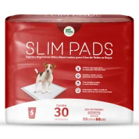 Tapete Higiênico Slim Pads 80x60cm Petmais - 30 unidades