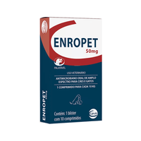 Antibiótico Enropet 50mg para Cães e Gatos Ceva - 50 mg