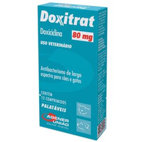 Antibiótico Doxitrat 80mg para Cães e Gatos - 12 comprimidos
