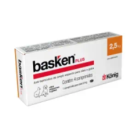 Vermífugo Basken Plus para Cães e Gatos - 4 comprimidos