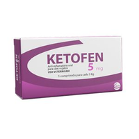 Ketofen 5 mg Anti-inflamatório para Cães e Gatos - 10 comprimidos