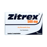 Zitrex 500mg Antimicrobiano para Cães e Gatos Cepav - 3 comprimidos