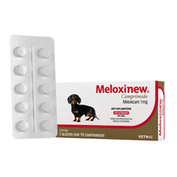 Anti-Inflamatório Meloxinew 1mg Vetnil - 10 comprimidos