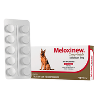 Anti-Inflamatório Meloxinew 4mg Vetnil - 10 comprimidos