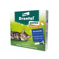 Vermífugo Drontal Spot On para Gatos 2,5kg a 5kg - 1 bisnaga