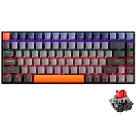 Teclado Mecânico Gamer Machenike K500A-B84, RGB, Switch HUANO BROWN, 75% TKL, Hot-Swappable, Cinza Escuro e Laranja - K500A-B84 LG HRD EN