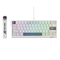 Teclado Magnético Gamer Attack Shark X60 HE, 60%, Rapid Trigger, 8000Hz, 0.01ms, Starlight White, Branco - AS-X60HE-SL