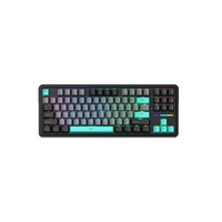 Teclado Gamer Mecânico Machenike KG87, RGB, Gasket Mount, Switch Silver, Preto e Verde - JJ02GC00J