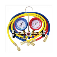 Kit Manifold com Visor e Jogo de Mangueiras 1/4 pol 90cm para R22/134/404/407 Dugold DG536G