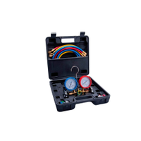 Kit Manifold Automotivo com Visor e Jogo de Mangueiras 1/4 pol 150cm para R134A/22/404 Hulter HT5536AF