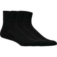 Meia ASICS Running Quarter 3 Pack - Unissex - Preto