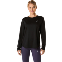 Camiseta ASICS Manga Longa Silver - Feminino - Preto