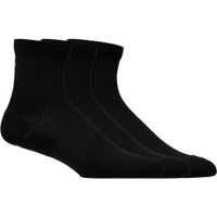 Meia ASICS Practice Quarter 3 Pack - Unissex - Preto